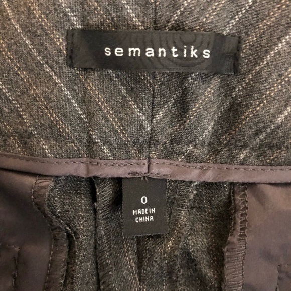 Semantiks Gray Pinstripe Trousers - Picture 5 of 7